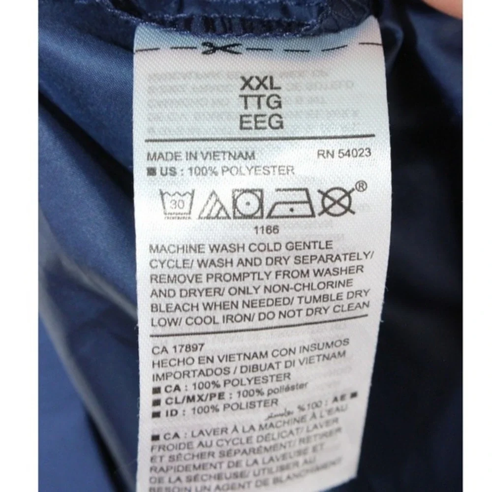 Old‎ Navy Windbreaker Jacket Hooded Cinched Waist XXL Navy Blue
